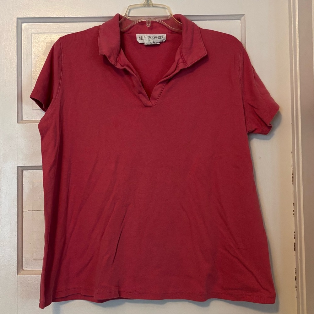 Motherhood Red Short Sleeve Maternity Top
